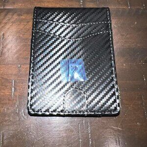 Wallet for Men with Money Clip - RFID Blocking Carbon Fiber Wallet, Holds 12 Cre